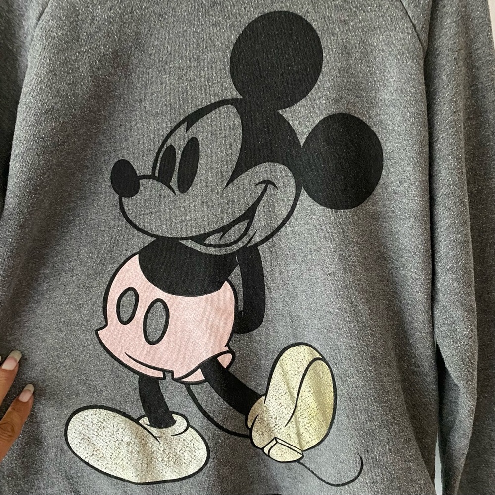 Disney Mickey Mouse Sweatshirt gray classic SZ S. Worn - Picture 3 of 9